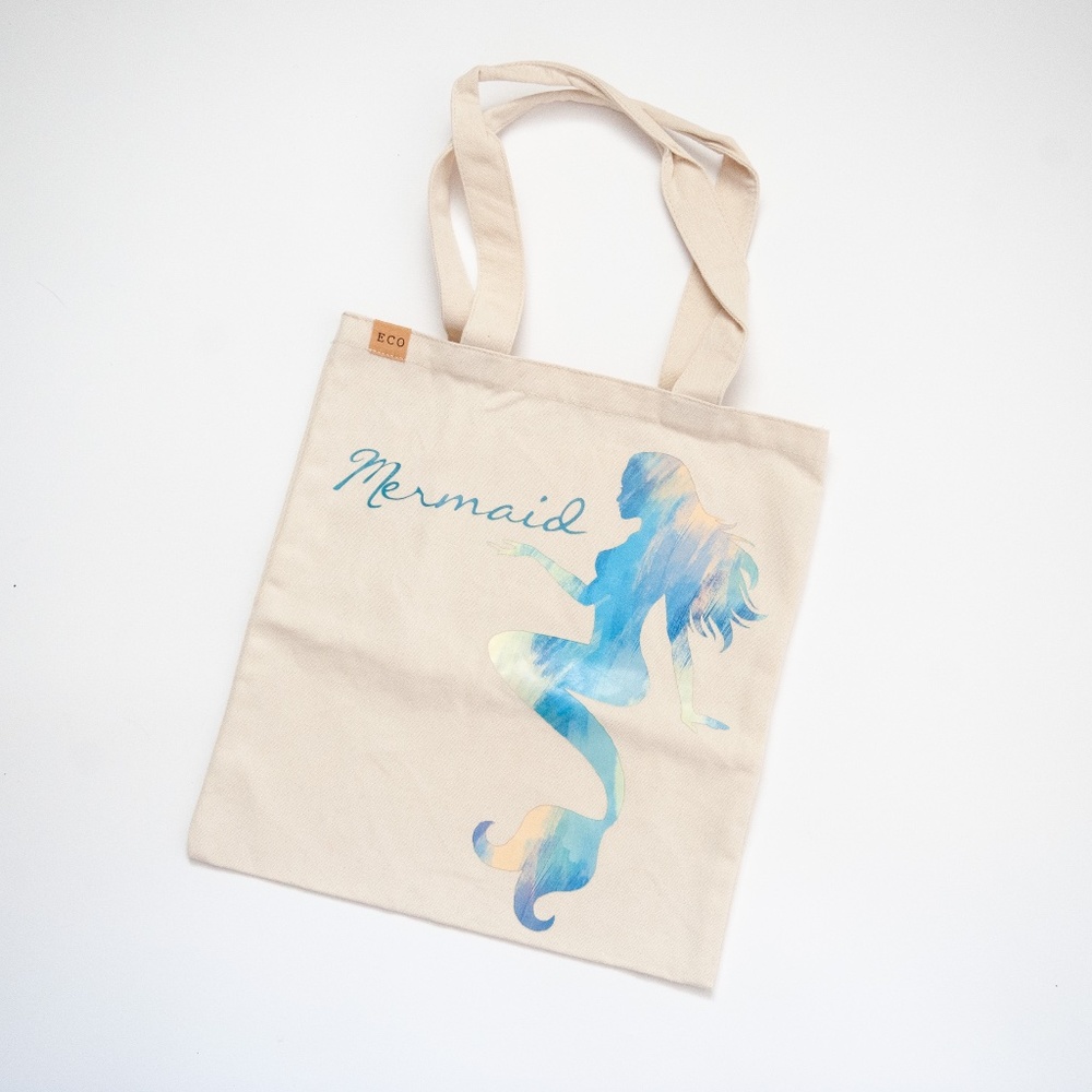LOF Mermaid ECO Cotton Canvas Reusable Tote Bag